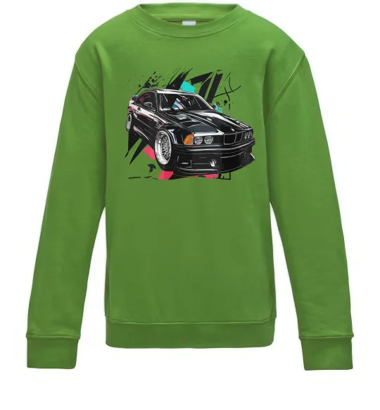 Дитячий світшот BMW art Лаймовий фото