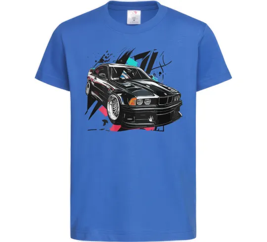 Дитяча футболка BMW art Яскраво-синій фото