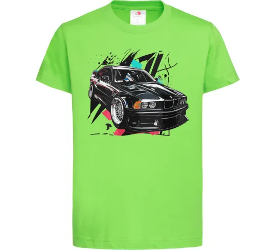 Дитяча футболка BMW art Лаймовий фото