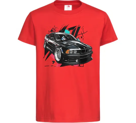Дитяча футболка BMW art Червоний фото