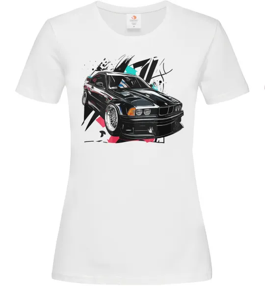 Жіноча футболка BMW art Білий фото