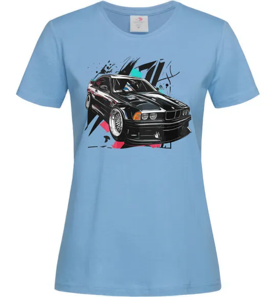 Жіноча футболка BMW art Блакитний фото