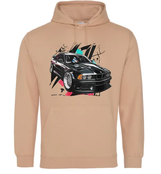 Чоловіча толстовка (худі) BMW art Пісочний фото