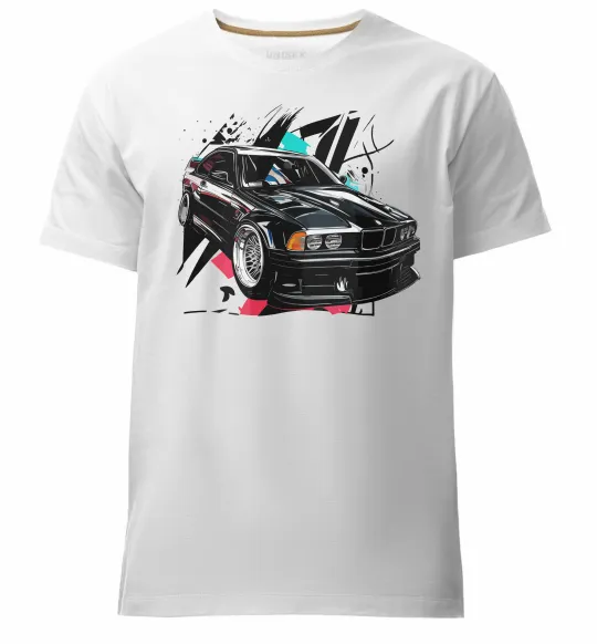 Чоловіча преміум футболка BMW art Білий фото