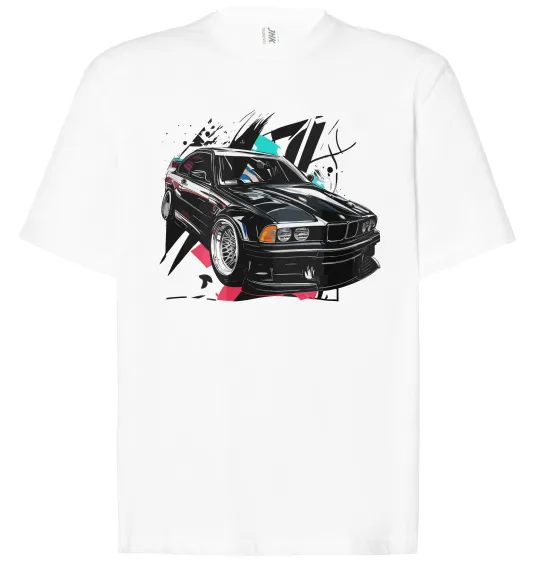 Футболка Оверсайз BMW art Білий фото