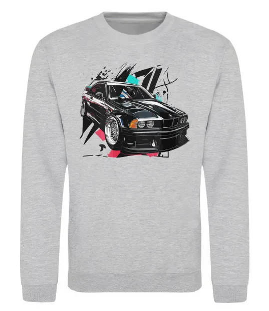 Світшот BMW art Сірий меланж фото