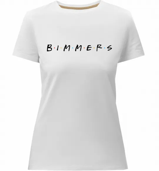 Жіноча преміум футболка Bimmers Білий фото