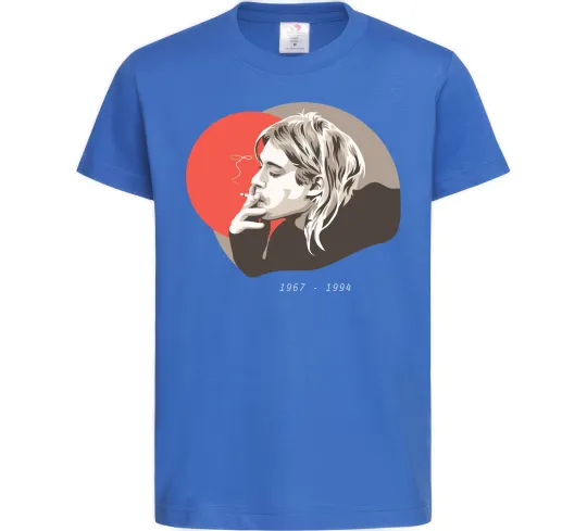Дитяча футболка Курт Кобейн 1967-1994 Яскраво-синій фото