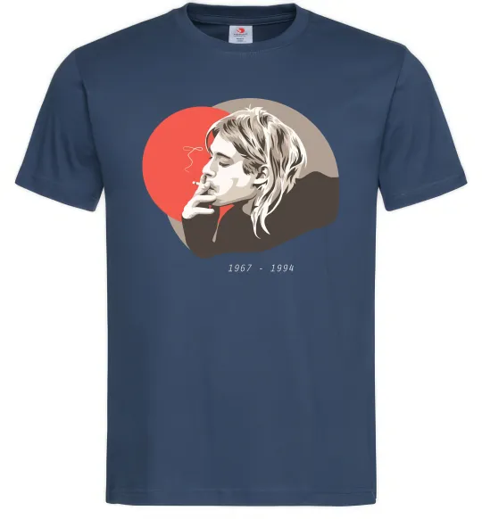 Чоловіча футболка Курт Кобейн 1967-1994 Темно-синій фото