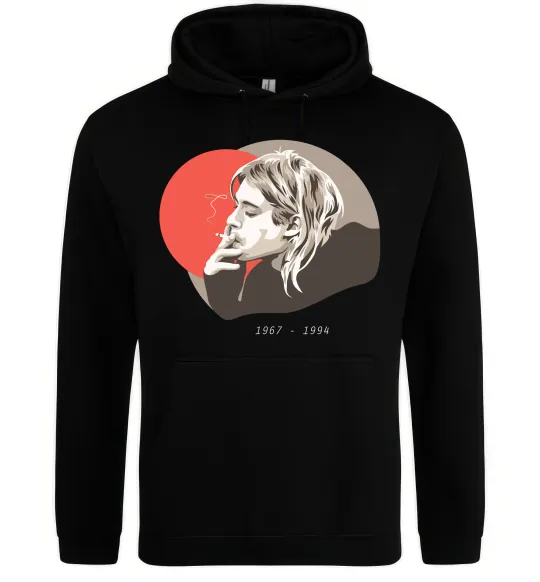 Чоловіча толстовка (худі) Курт Кобейн 1967-1994 Чорний фото