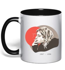 Чашка с цветной ручкой Курт Кобейн 1967-1994 Чашка с цветной ручкой Курт Кобейн 1967-1994