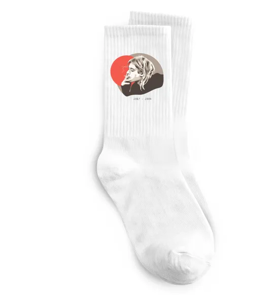 Шкарпетки Курт Кобейн 1967-1994 Білий фото