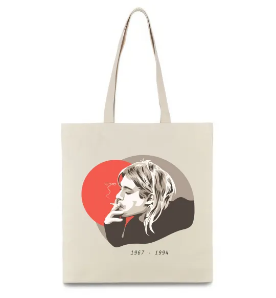 Еко-сумка Курт Кобейн 1967-1994 Бежевий фото