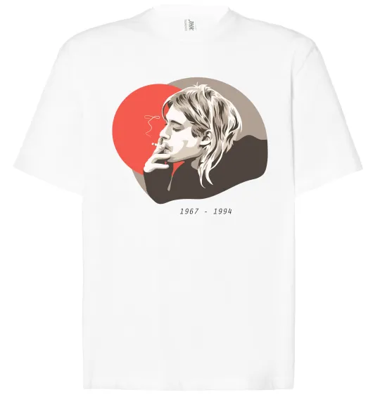 Футболка Оверсайз Курт Кобейн 1967-1994 Білий фото