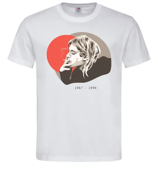 Чоловіча футболка Курт Кобейн 1967-1994 Білий фото