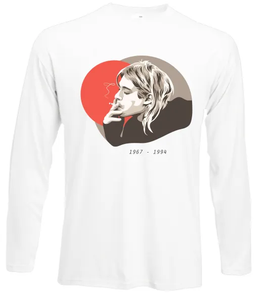 Лонгслів Курт Кобейн 1967-1994 Білий фото