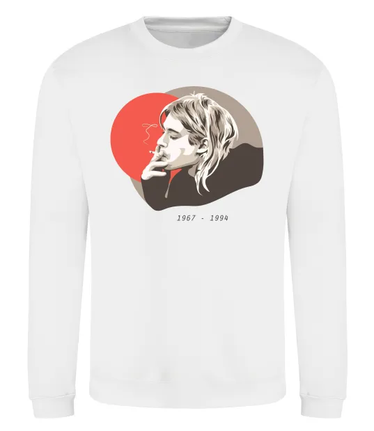 Світшот Курт Кобейн 1967-1994 Білий фото