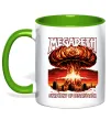 Чашка з кольоровою ручкою Megadeth Symphony of destruction Лаймовий фото