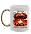 Чашка з кольоровою ручкою Megadeth Symphony of destruction Золото фото