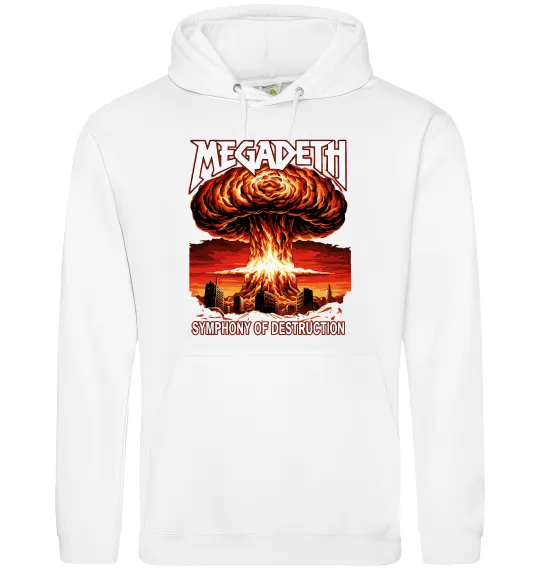 Чоловіча толстовка (худі) Megadeth Symphony of destruction Білий фото