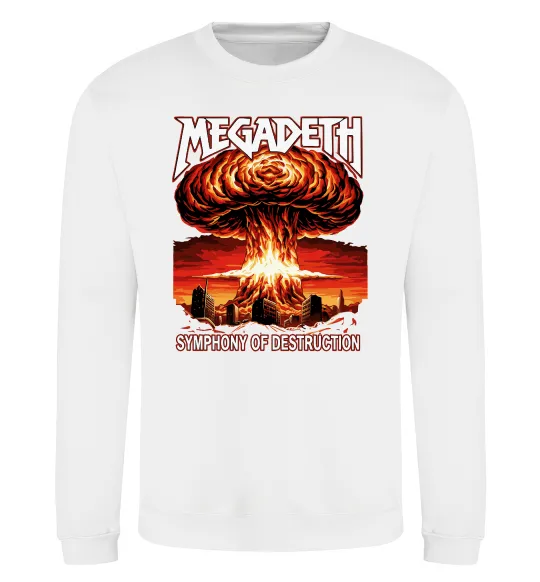 Світшот Megadeth Symphony of destruction Білий фото