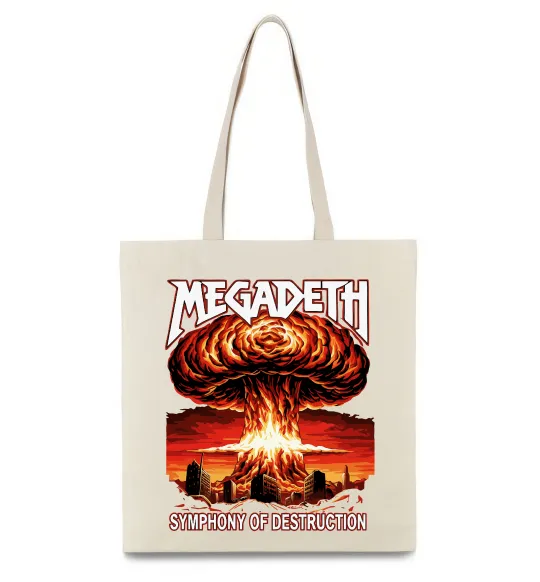 Еко-сумка Megadeth Symphony of destruction Бежевий фото