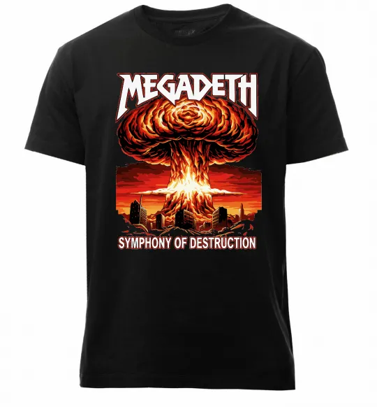 Чоловіча преміум футболка Megadeth Symphony of destruction Чорний фото