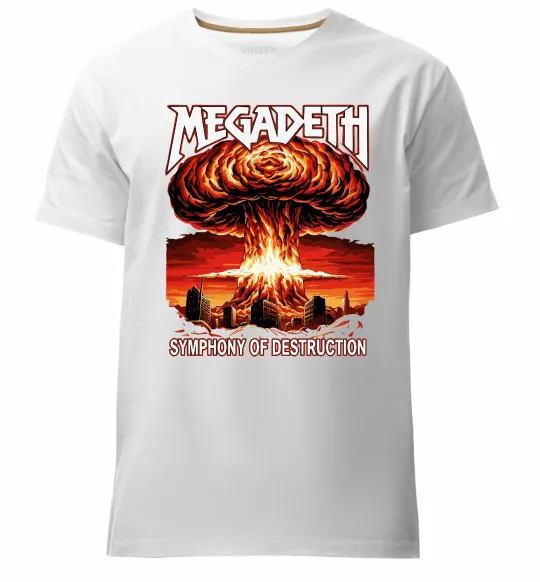 Чоловіча преміум футболка Megadeth Symphony of destruction Білий фото
