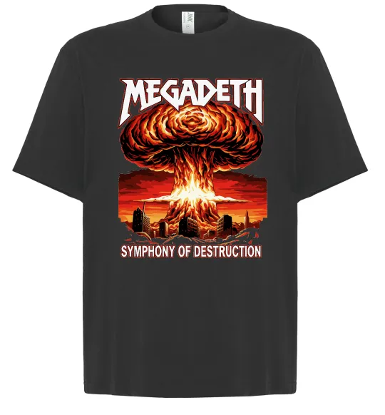 Футболка Оверсайз Megadeth Symphony of destruction Чорний фото