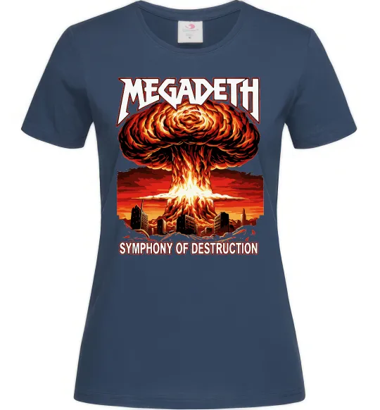 Жіноча футболка Megadeth Symphony of destruction Темно-синій фото