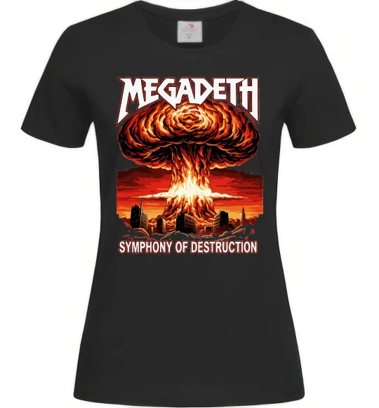 Жіноча футболка Megadeth Symphony of destruction Чорний фото