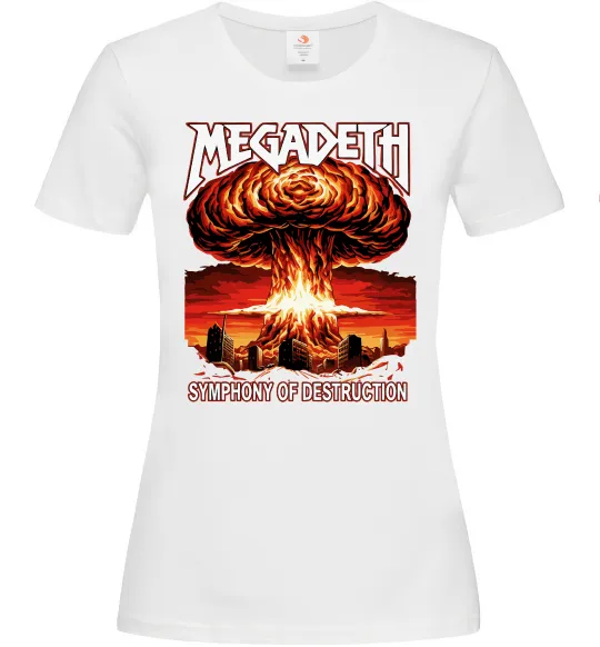 Жіноча футболка Megadeth Symphony of destruction Білий фото