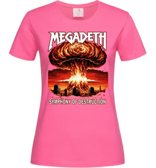 Жіноча футболка Megadeth Symphony of destruction Яскраво-рожевий фото