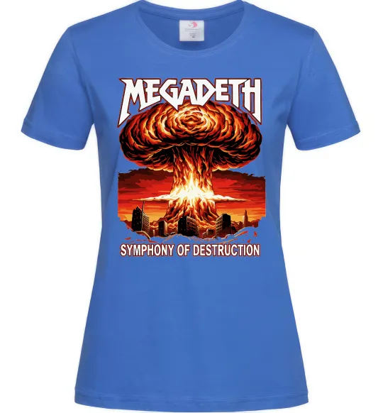 Жіноча футболка Megadeth Symphony of destruction Яскраво-синій фото