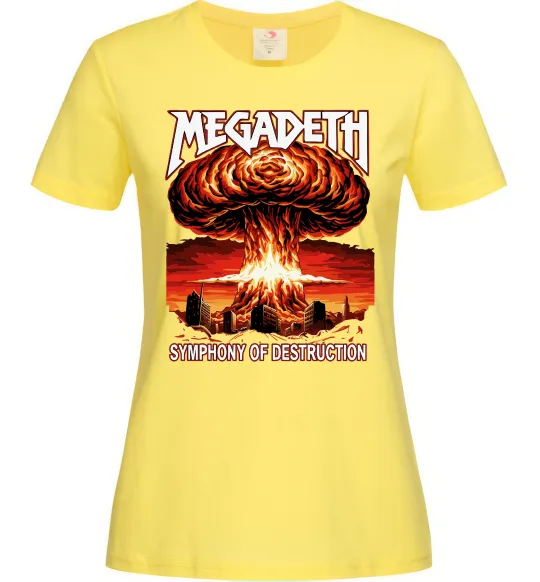Жіноча футболка Megadeth Symphony of destruction Лимонний фото