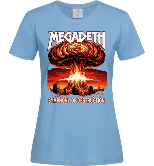 Жіноча футболка Megadeth Symphony of destruction Блакитний фото