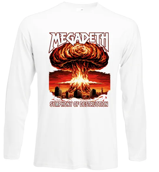 Лонгслів Megadeth Symphony of destruction Білий фото