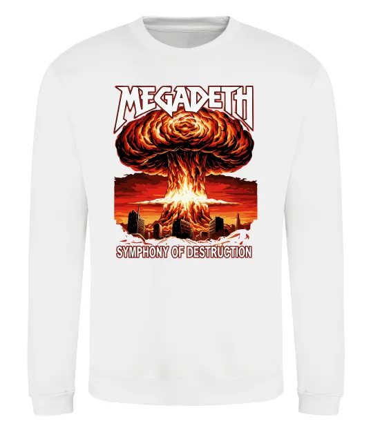 Світшот Megadeth Symphony of destruction Білий фото