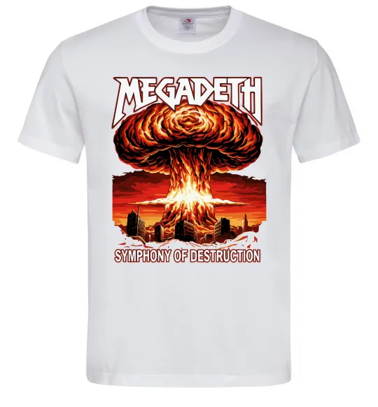 Чоловіча футболка Megadeth Symphony of destruction Білий фото