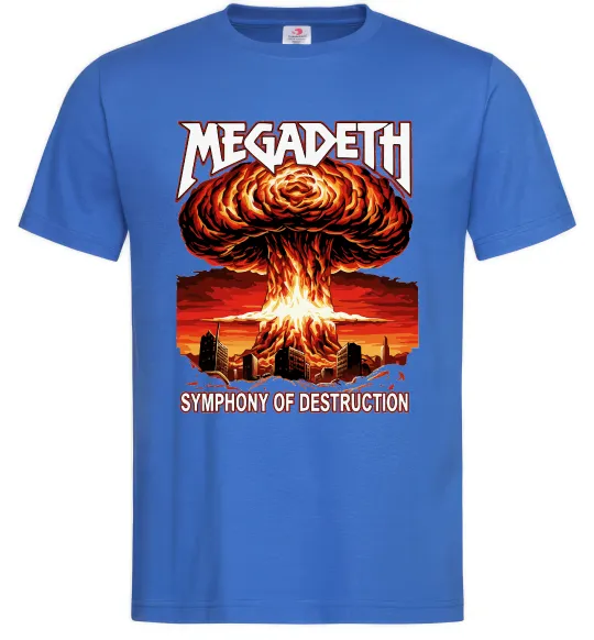 Чоловіча футболка Megadeth Symphony of destruction Яскраво-синій фото