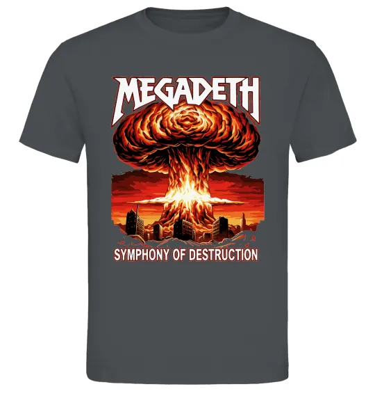 Чоловіча футболка Megadeth Symphony of destruction Графіт фото