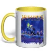Чашка з кольоровою ручкою Megadeth Rust in peace Лимонний фото