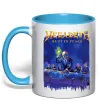 Чашка з кольоровою ручкою Megadeth Rust in peace Блакитний фото