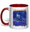 Чашка з кольоровою ручкою Megadeth Rust in peace Червоний фото