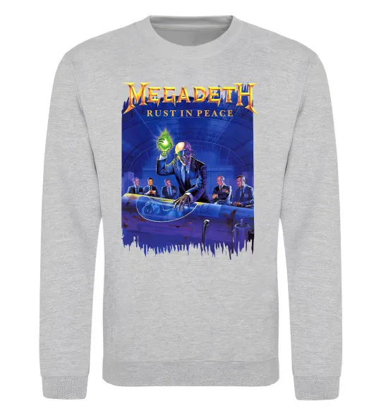 Світшот Megadeth Rust in peace Сірий меланж фото