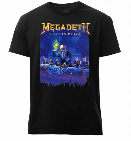 Чоловіча преміум футболка Megadeth Rust in peace Чорний фото