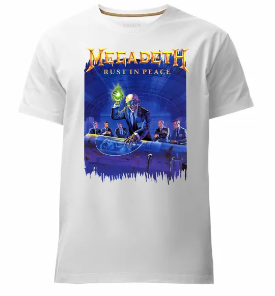 Чоловіча преміум футболка Megadeth Rust in peace Білий фото