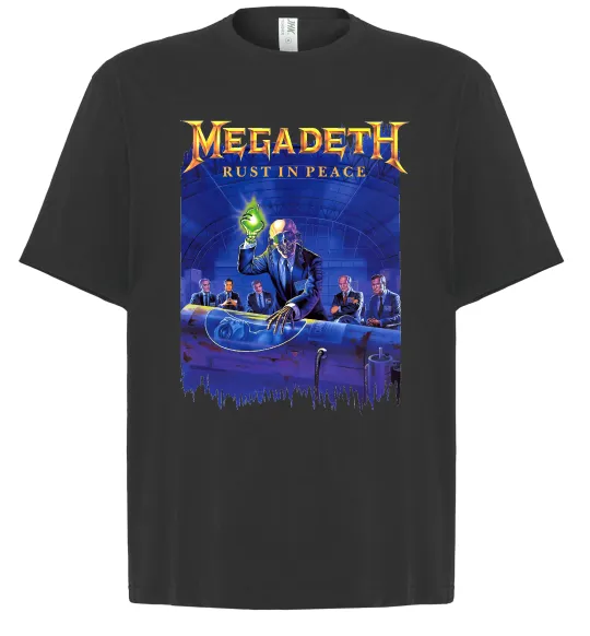 Футболка Оверсайз Megadeth Rust in peace Чорний фото