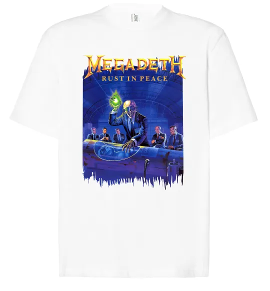 Футболка Оверсайз Megadeth Rust in peace Білий фото