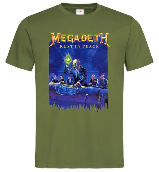 Чоловіча футболка Megadeth Rust in peace Оливковий фото